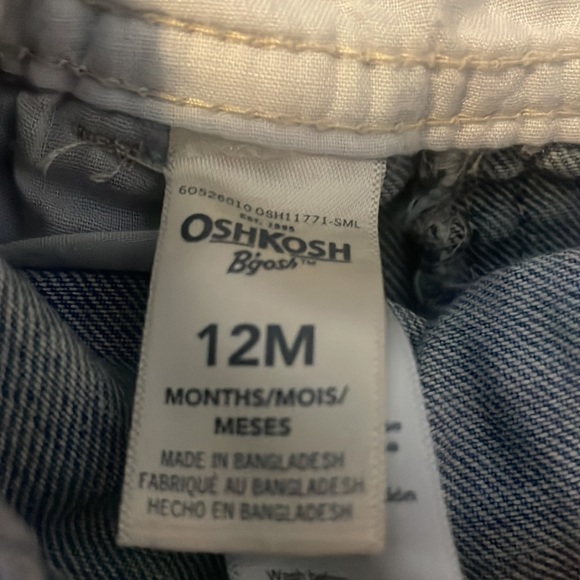 Toddler girls Oshkosh B’gosh heart printed overalls - Picture 3 of 3